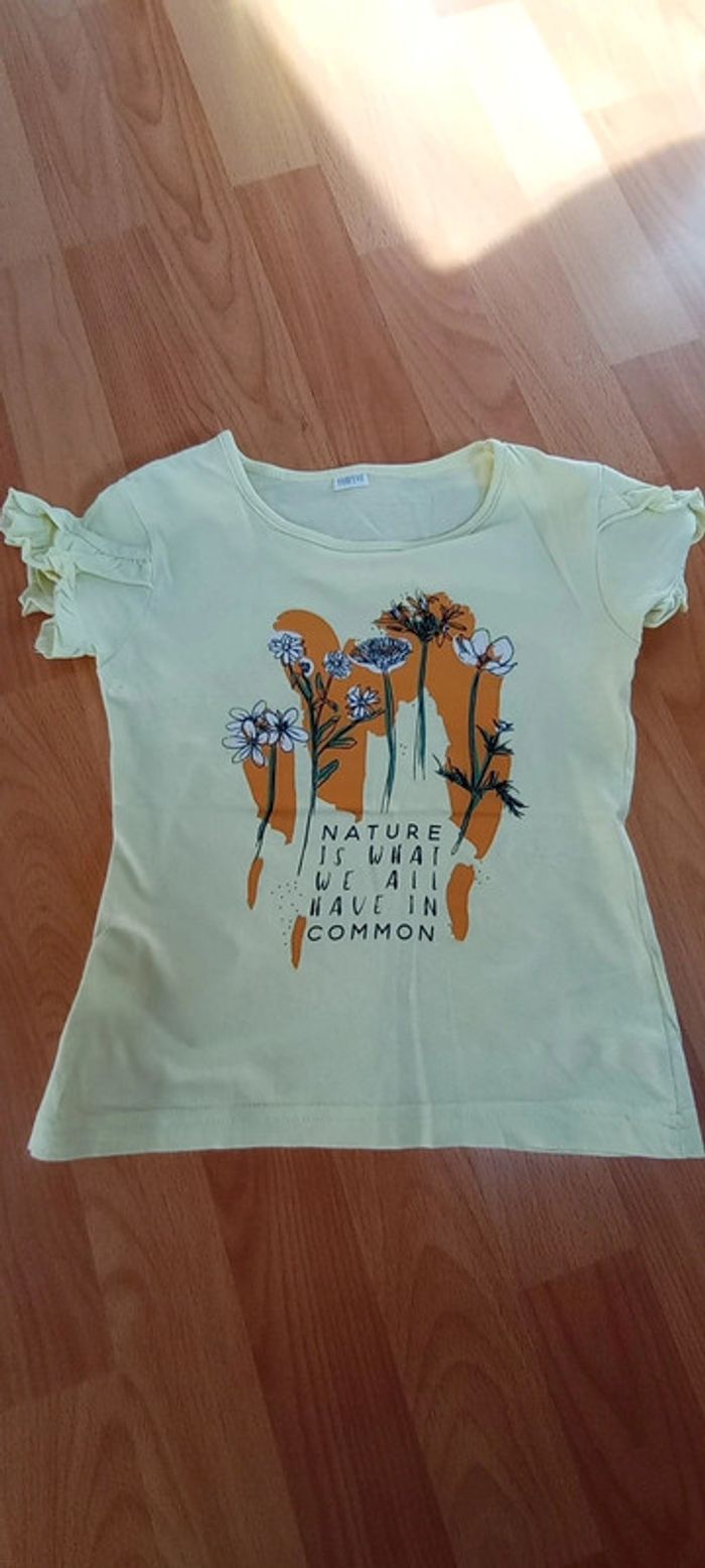 T-shirt 110-116 cm jaune Zeeman - photo numéro 7