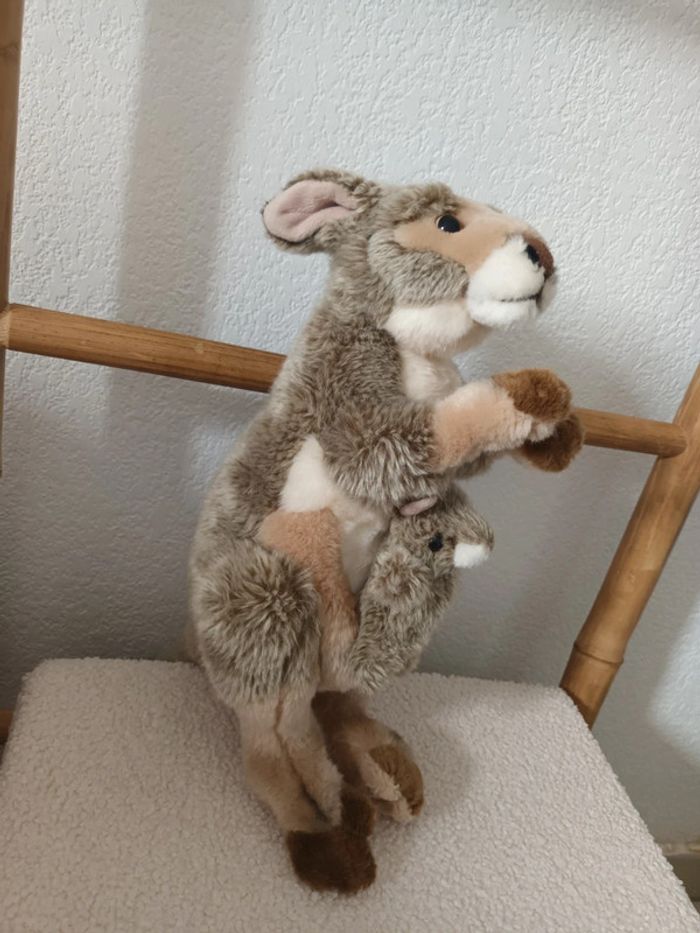 Peluche Kangourou & son bébé Soft Friends hauteur environ 34 cm - photo numéro 4