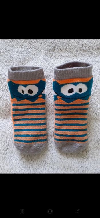 Chaussettes antidérapantes bleu et orange 19-22