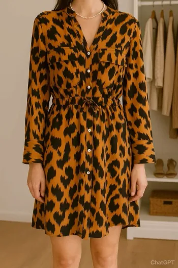 Robe motif léopard L Unika