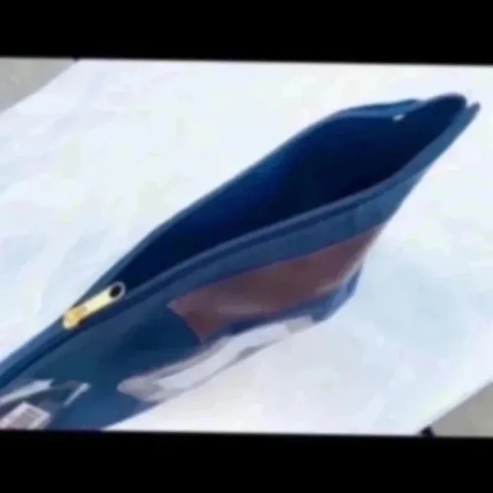 Sublime Pochette sac zippé à fermeture à glissière imperméabilisé bleu marine Alba neuv - photo numéro 4