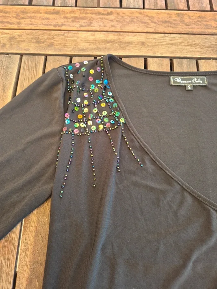 Top a sequins manches 3/4 Women Only T.36 - photo numéro 5