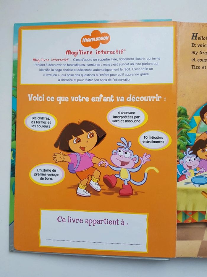 Livre interactif Le premier voyage de Dora l'exploratrice et figurines - photo numéro 6