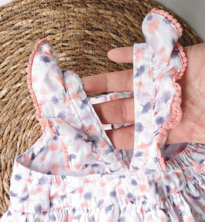 Robe 👣 et bloomer, motif fleuri, 18 mois, sergent major - photo numéro 9