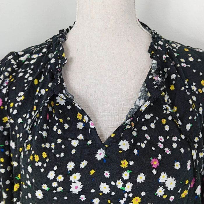 Blouse Noir a Motif Floral Tommy Jeans. Pour Femme. Taille XS - photo numéro 3