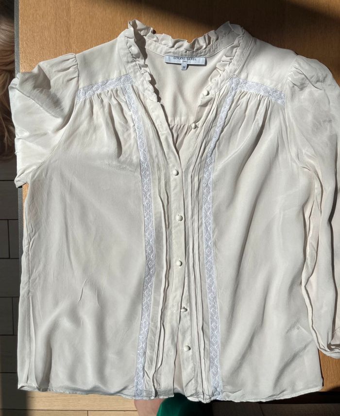 Blouse chemise en soie chic blanche gérard darel - photo numéro 10