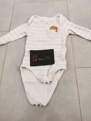 Body kiabi 12 mois