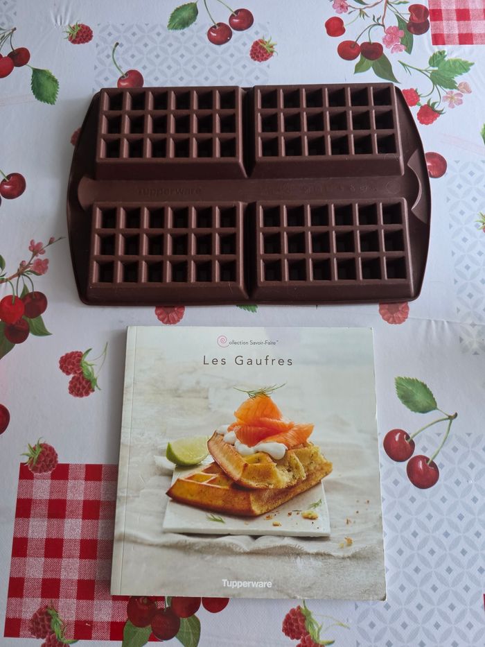 MOULE À GAUFRES TUPPERWARE EN SILICONE AVEC LE LIVRE 31 RECETTES - photo numéro 2