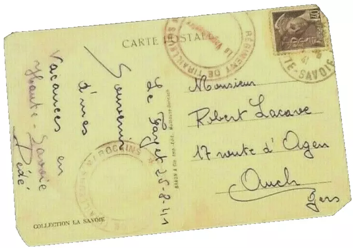 Cachet Régiment de Tirailleurs Marocains Vaguemestre (1941) Carte postale ancienne Le Fayet - photo numéro 4