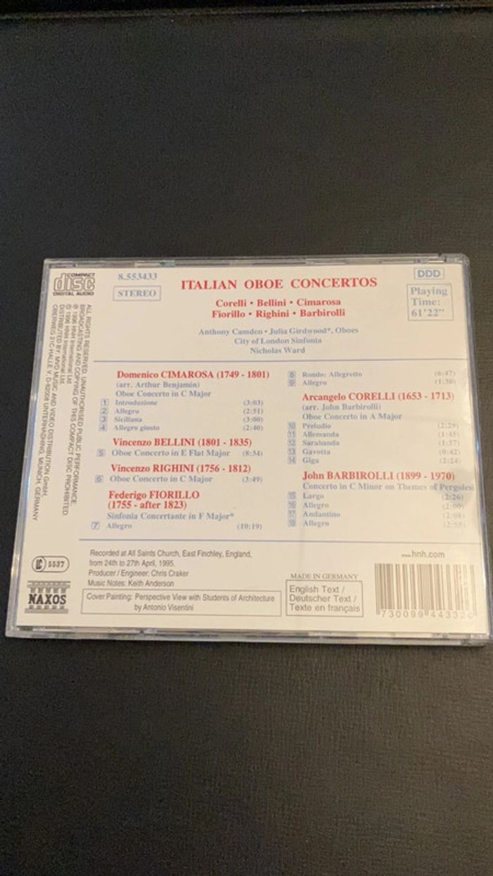 CD. Italian Oboe Concertos. - photo numéro 2