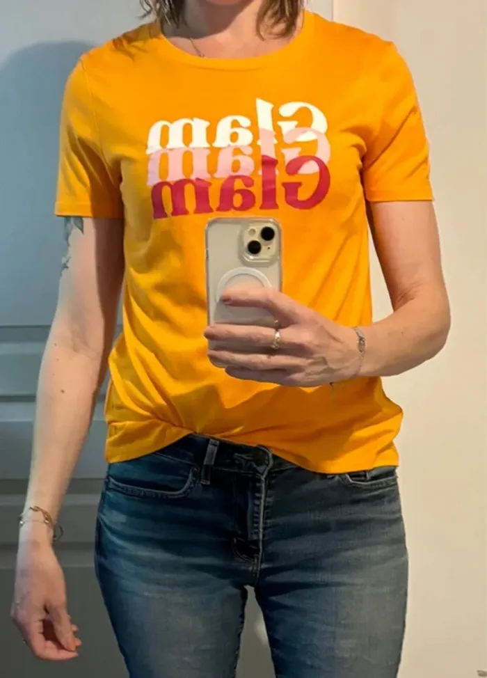 T-shirt orange “Glam” Kaporal taille XS- Neuf - photo numéro 8