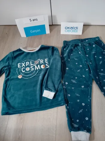 Pyjama velours garçon 5 ans Okaïdi