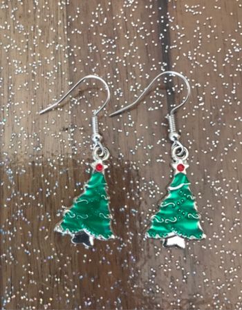 Boucles d’oreilles sapins de Noël