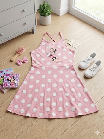 be d'Été Minnie Mouse "So Sweet" – Style Rétro & Pois taille 8 ans