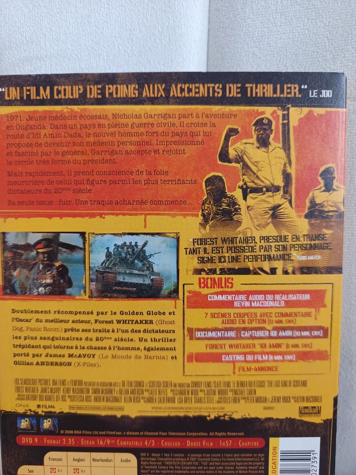Dvd " Le dernier Roi d'Écosse " - photo numéro 3