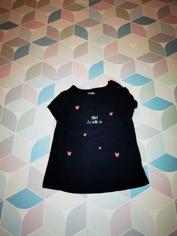 D3144 - tee-shirt fille 9 mois