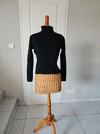 Pull col roulé femme court taille L tissaia cont3