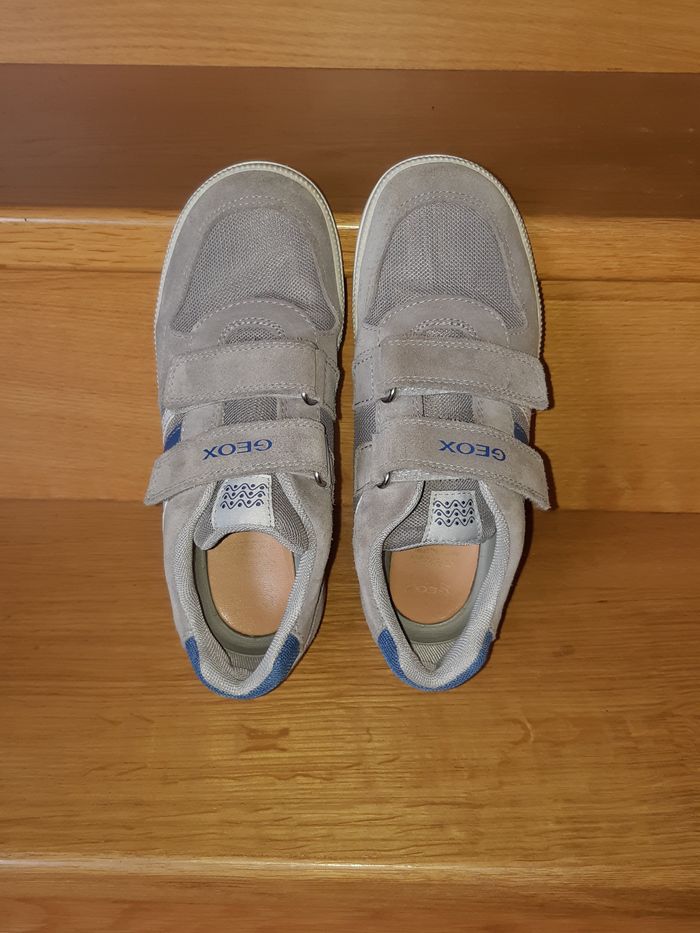 Chaussures Geox gris bleu, pointure 34 - photo numéro 3