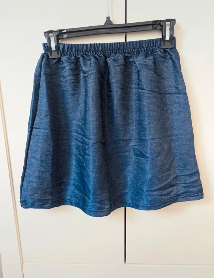 Jupe couleur bleu jeans taille S 36 - photo numéro 2