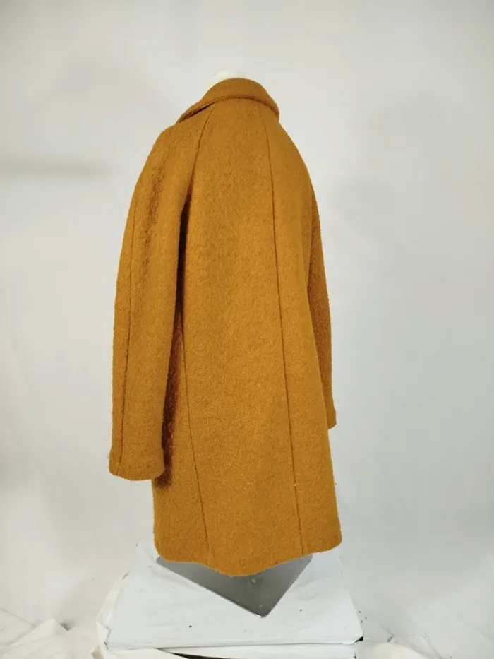 Manteau oversize moutarde - Laine mélangé Promod A264 - photo numéro 4