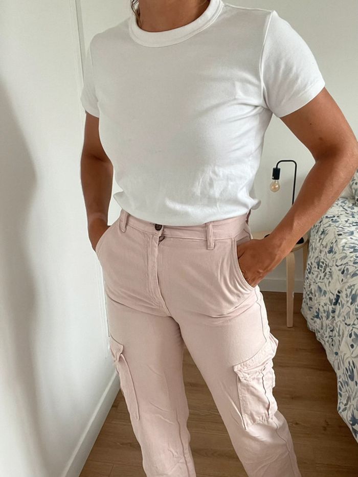 Pantalon Cargo rose