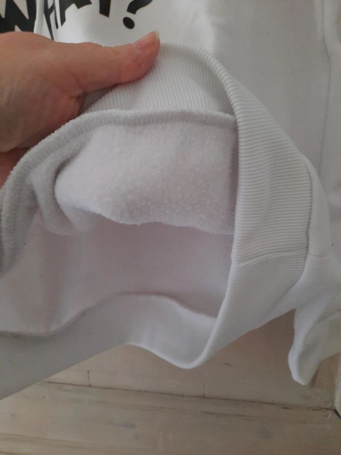 Sweat molletonné blanc - photo numéro 4