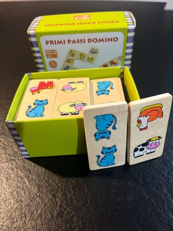 🐾 Jeu de dominos animaliers en bois – Primi Passi – Dès 5 ans