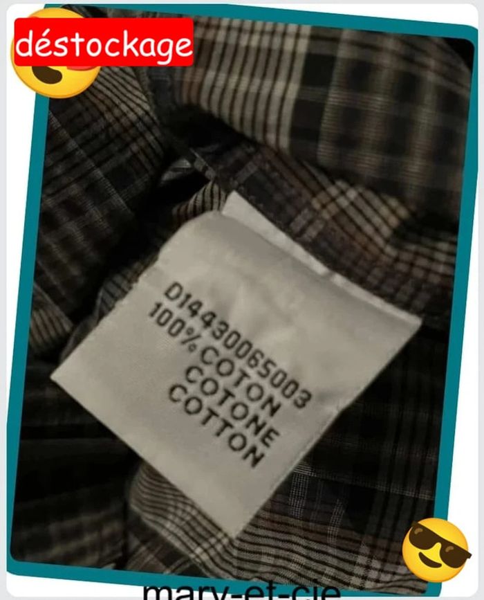 Chemise homme manches longues carnet de vol, taille M 100 % coton - photo numéro 6