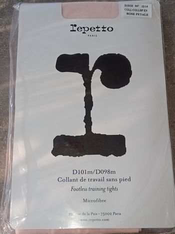 Collants de danse sans pied Repetto 12 / 14 ans Neufs emballés