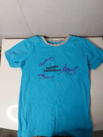 Tee-shirt bleu "Tissaia"