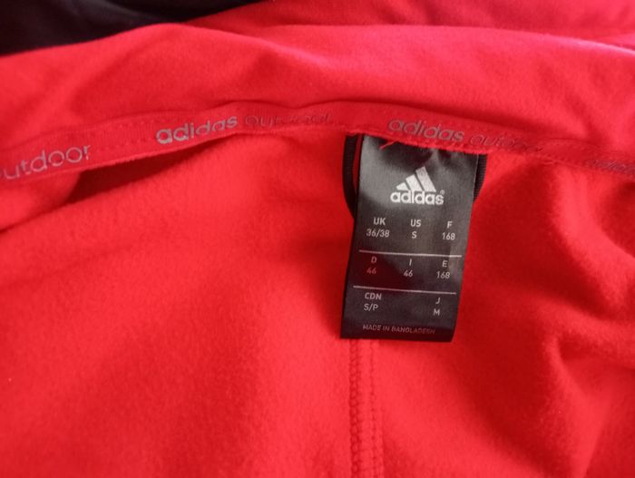 ADIDAS veste coupe-vent rouge homme/garçon,  F 168,  D 46. - photo numéro 7