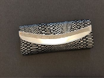 Pochette noir et argenté mariage