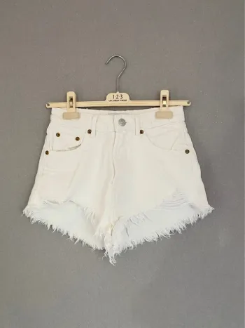 Short en jean blanc Zara neuf 34/XS