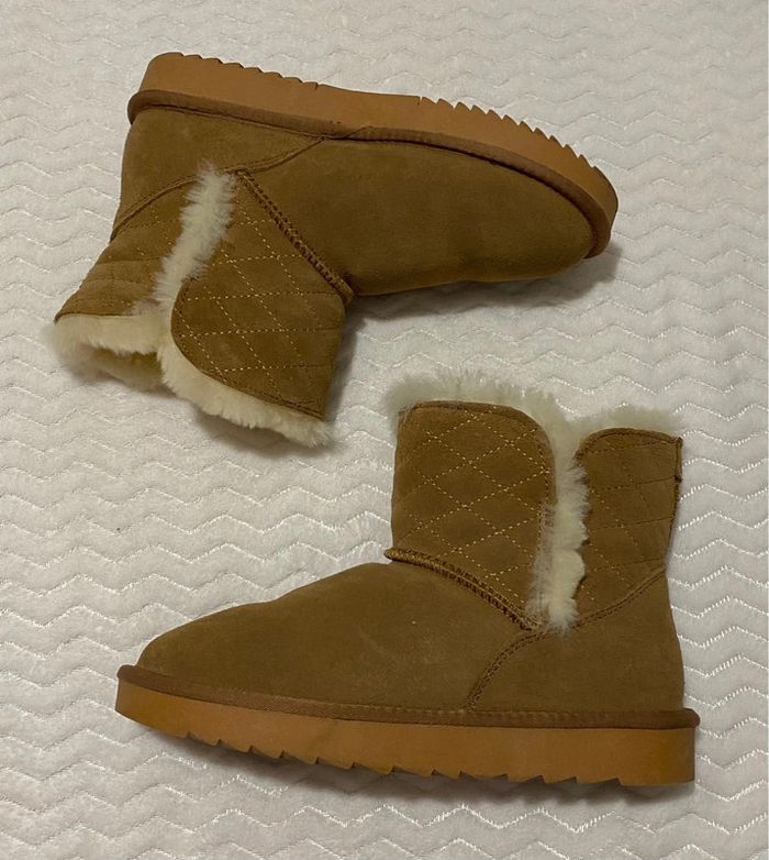 Bottines Chaude Fourrées En Daim Pointure 37 - photo numéro 2