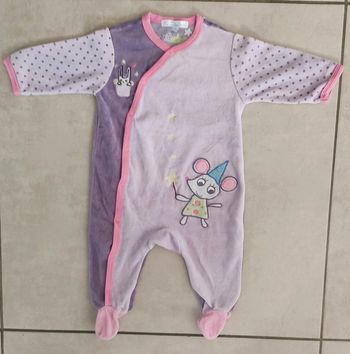 Pyjama velours fille - 6 mois