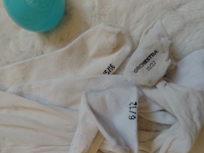 Lot de 3 collants blancs et 1 bandeau pour cheveux - photo numéro 2