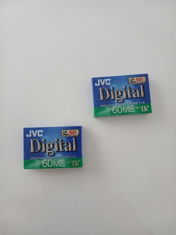 Lot de 2 Cassettes MiniDV JVC 60 min (Neuves sous blister)
