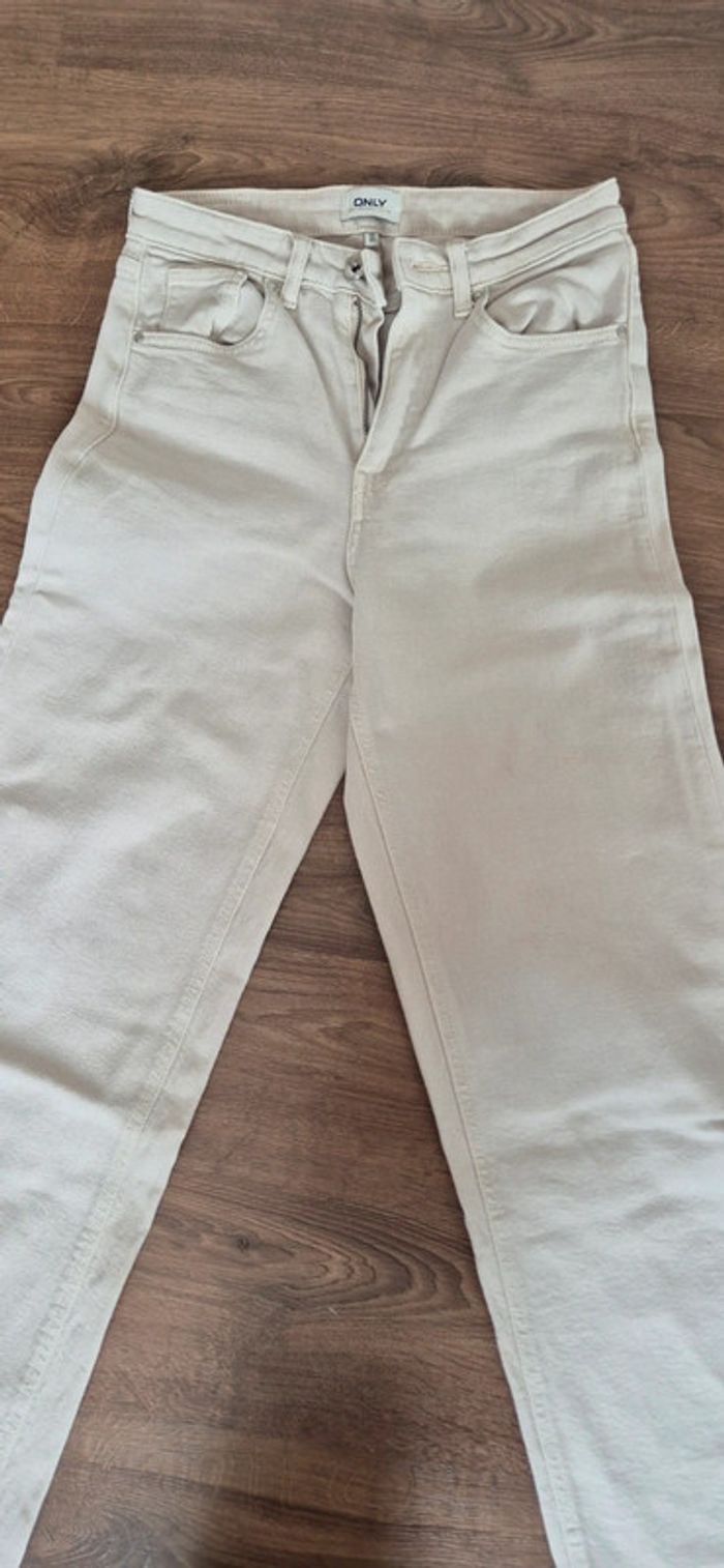 Pantalon wide leg beige only 26/32 - photo numéro 2