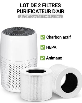 NEUF Lot de 2 filtres purificateur d'air LEVOIT CORE MINI