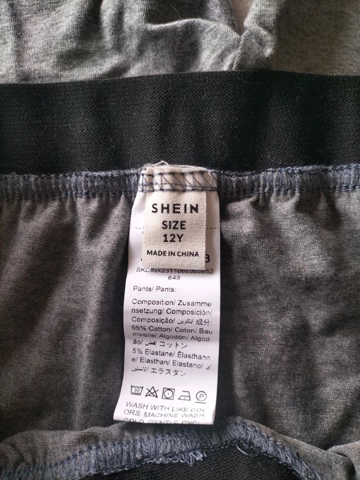 Shorts gris Shein avec ceinture LOVE - photo numéro 4