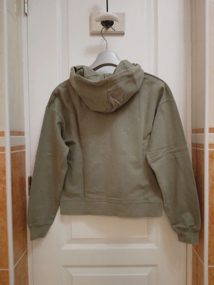 Sweat à capuche vert olive "girl PWR" T.S/36- Fashion Prívate Company - photo numéro 2