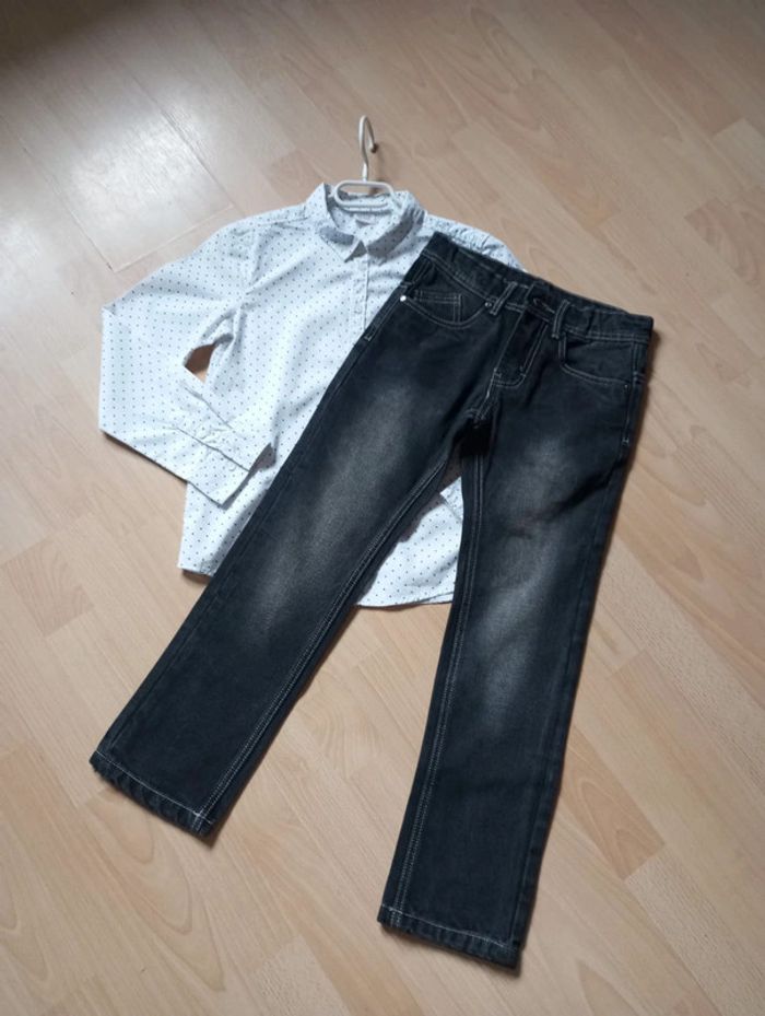 Beau jeans effet used 10 ans 🍀 Gémo 🍀 neuf