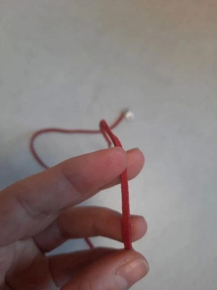 Collier rouge simple uni - photo numéro 2