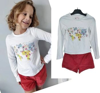 8 ans ensemble Teeshirt sergent major et short côtelé dpam