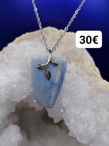 Pendentif Opale bleue