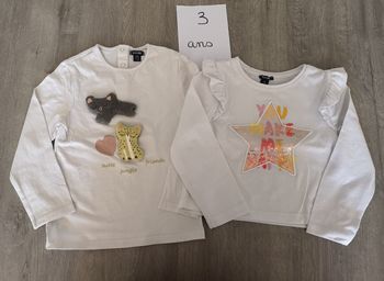 Lot de 2 tee shirts manche longues 3 ans