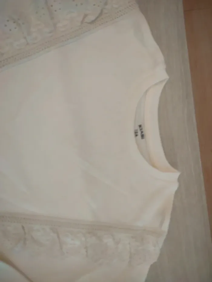 Sweat crème broderie Kiabi 12 ans - photo numéro 3