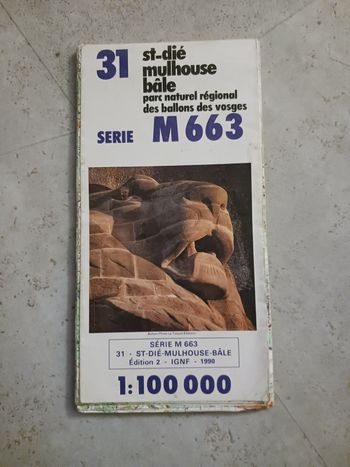 carte  St Dié Mulhouse Bâle