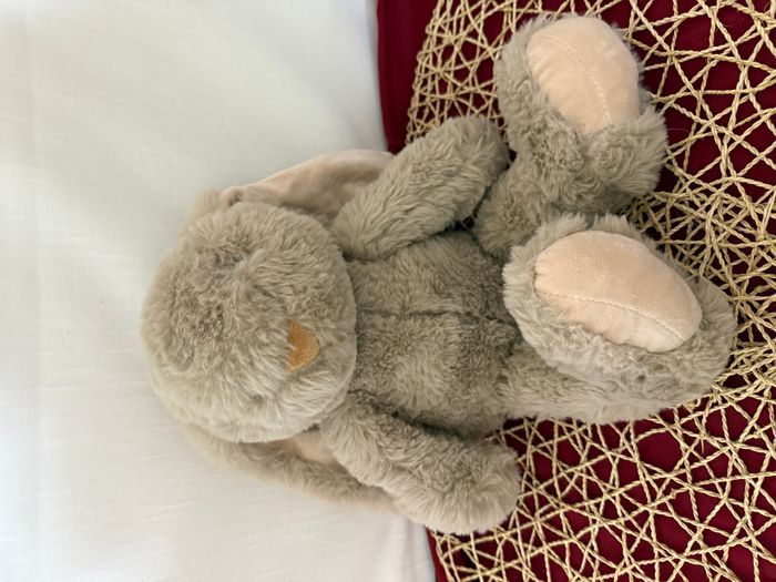 Doudou peluche lapin marron beige ZD TRADING