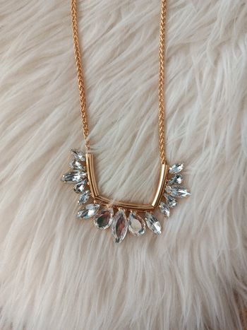 Collier fantaisie doré à strass réglable Easyclothes Neuf
